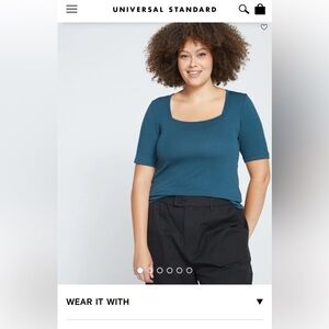 Universal Standard Foundation Short Sleeve Square Neck tee size 26-28